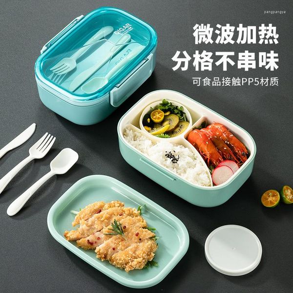 Set di stoviglie Lunch Box per bambini Bento portatile LunchBox School Isolamento a prova di perdite Snack Container Sandwich Fruit