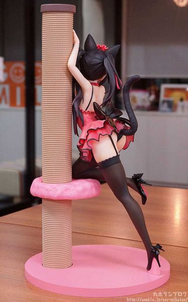 Action Figures Toy 25CM Anime Figure DATE LIVE Pigiama Sexy Cat Girl Model Collection Doll Toys Ornamenti regalo