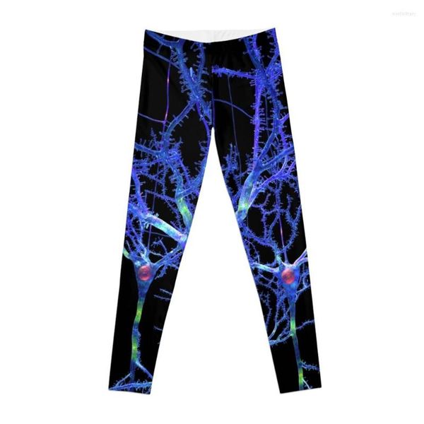 Pantaloni attivi Neuroni blu o cellule cerebrali Leggings Fitness Abbigliamento da palestra per donna Sport Donna Abbigliamento da donna