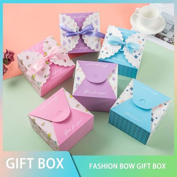 Confezione regalo 2023 Fashion Bowknot Box Candy San Valentino Asciugamano Cosmetic Snack Wedding Engagement