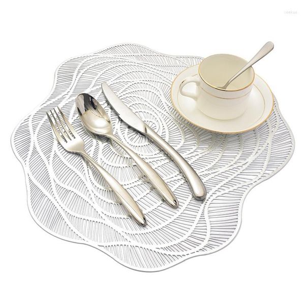 Tapetes de mesa tapete design rosa antiderrapante suporte de panela oco almofadas de isolamento anti-escaldante cozinha jantar bife almofadas de isolamento para decoração de casa