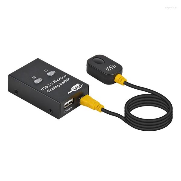 Portas USB 2.0 Chave de compartilhamento Comutador Cabo de impressora Caixa adaptadora para PC Scanner Laptop Computador de mesa