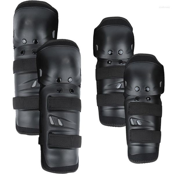 Diz Pedler 4pcs/Set Sports Yetişkin Dirsek Shin Armor Geer Guard Koruyucu Bisiklet Motosiklet Motosiklet Yarış Pateni