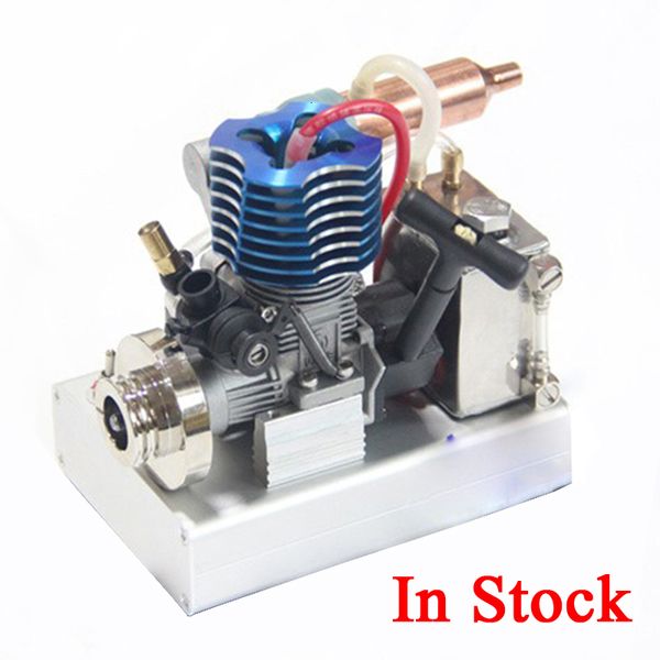 Modelo Diecast 18 Nível Mini Motor a Gasolina Faça Você Mesmo com Tanque de Combustível Metal Produto Acabado Brinquedo 230710