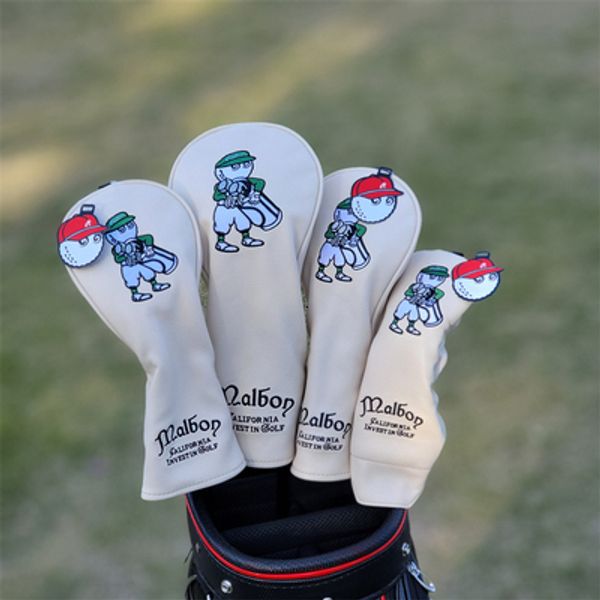 Diğer Malbon Golf Ürünleri Balıkçı Hat Malbon Golf Kulübü Ahşap Head Incovers Sürücü Fairway Woods PU Deri Malbon Head Kapakları Golf 4524