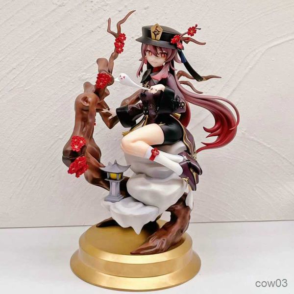 Action Toy Figures 23CM Anime Genshin Impact Action Figures Characters Double tail Kneeing Girl Collection Model Doll Toys R230710