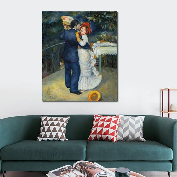 Tanz im Land Pierre Auguste Renoir Gemälde Landschaften Leinwandkunst Handgemaltes Ölkunstwerk Moderne Heimdekoration