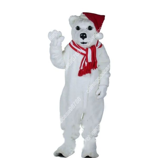 Novo adulto personagem urso com chapéu fantasia de mascote vestido de natal de halloween traje de corpo inteiro adereços traje de mascote