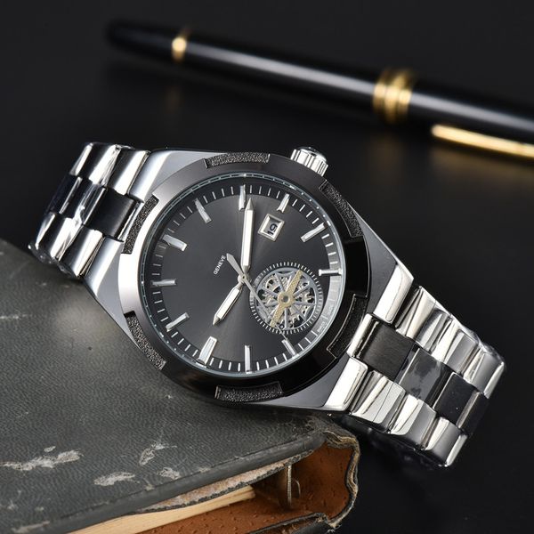 VAC FRIST WATCES FO MEN 2023 Мужские часы Three игл Quartz Watch High Caffence Top Luxury Brand Clock с календарной функцией стальной ремень тип моды