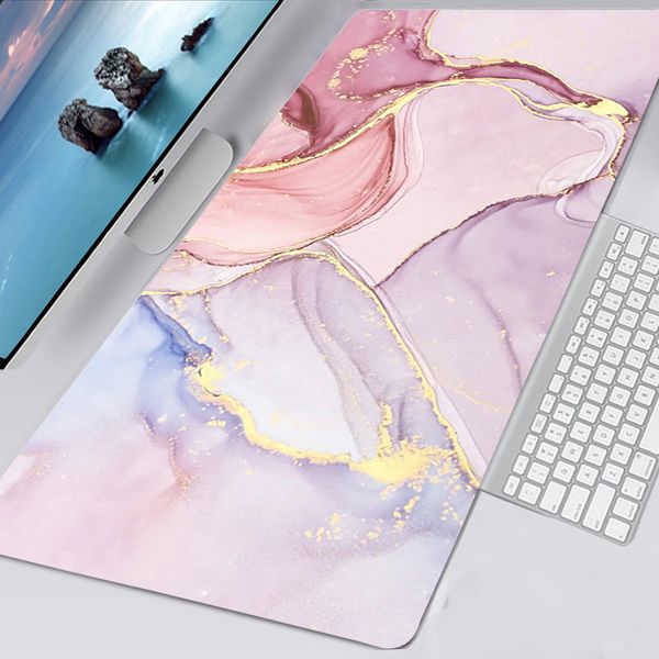 Mousepad Computer Nuovo XXL MousePad Tappetino per tastiera Tappetino per mouse Fashion Marble Gamer Soft Office Carpet Table Mat Desktop Mouse Pad