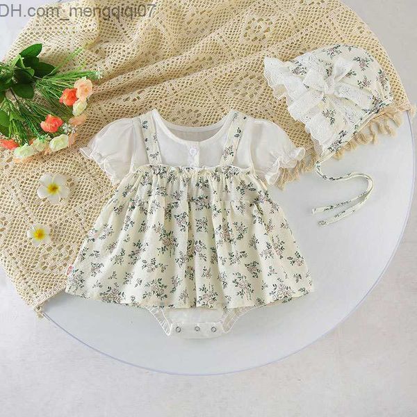 Strampler Milancel Neue Frühjahr Baby Haut-engen kleidungsstück Baby Süße Blume Dünne Stil Body Kleinkind Mädchen Kleidung Z230711