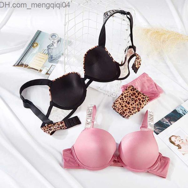 BHs Sets VS Strass Unterwäsche Frauen Set Marke Design Sexy Dessous Set Nahtlose Push UP Slips BH Sets Plus Größe rot Rosa BH Q230925