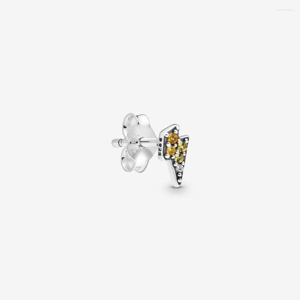 Orecchini a bottone in vero argento sterling 925 My Powerful Light Single For Women Ear Pins Fine Jewelry Gift Brincos