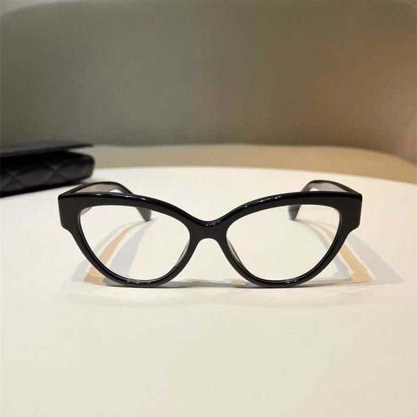 Occhiali da sole 2023 Nuovo di alta qualità Xiaoxiang Fann Cat Eye Love 3436 Flat Light può essere dotato di occhiali miopia per mostrare il viso Small Round Frame Hot Trend