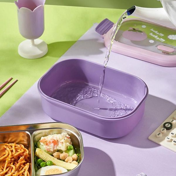 Set di stoviglie Pratico contenitore per il pranzo con design a scatto Bento Case Contenitore per il pranzo a prova di perdite Scatola per studenti con stampa di frutta Riso