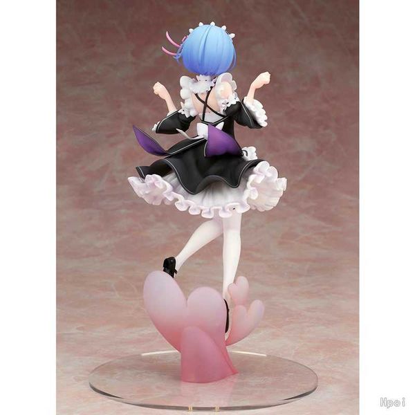 Action Figures Toy 24CM Anime Figure Re Life In Different World From Zero Classic Maid Outfit Take Off Pose Model Dolls Toy Materiale