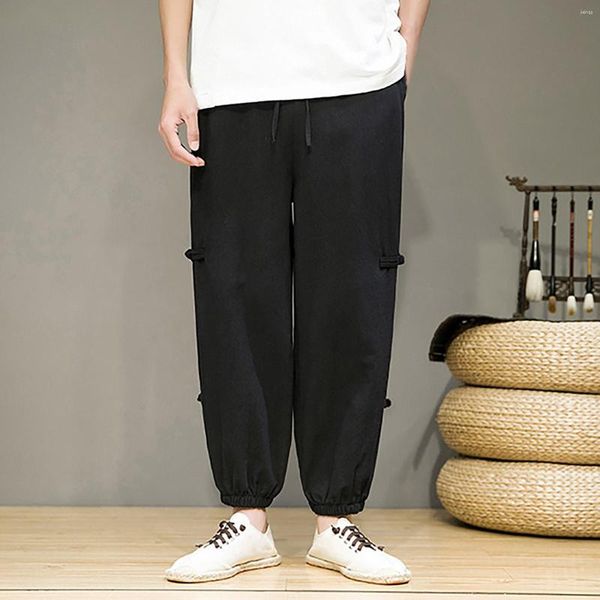 Pantaloni da uomo Lavoro Casual Estate Autunno Cargo Uomo Funzionale Leggings larghi pieghettati antivento Pantaloni sportivi High Street Harajuku