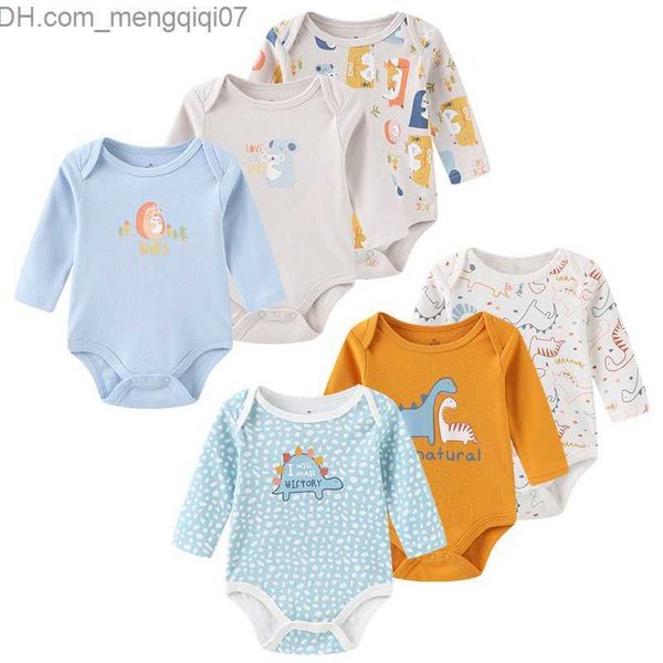 Macacão roupas de bebê de desenhos animados para meninas 3 peças de recém-nascido roupas apertadas de algodão roupas de bebê para meninos 0-12M outono primavera impressão macacão de manga comprida Z230710