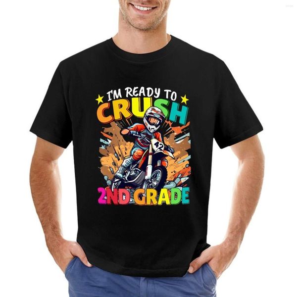 Canottiere da uomo I'm Ready To Crush 2nd Grade - Dirt Bike Back School Camicia per bambini T-Shirt Camicetta Grafica T Camicie in cotone da uomo