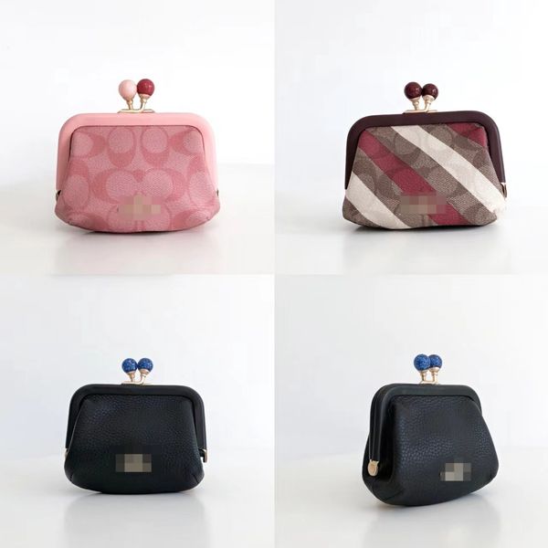 Neue Damen-Geldbörse/Geldbörse mit Prse Kiss Lock-Aufdruck, einfarbig, tragbar, niedlich, Aufbewahrung, exquisit, modisch, vielseitige Wechseltasche, Handtasche