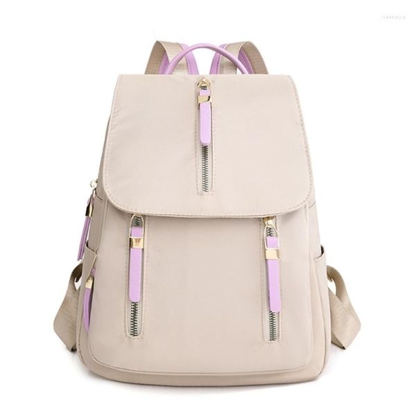 Borse da scuola Zainetto Borsa a tracolla doppia tracolla Fashion Pack per ragazza Donna Studente Bookbags Grande capacità Nero / Bianco / Grigio 517D