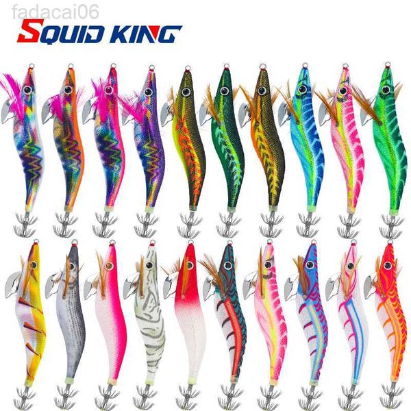 Esche Esche Squid Jig Luminoso Galleggiante 19g 135mm Eging Fishing Squid Lure Fishing Lure Esche artificiali per la pesca di calamari Octopus pesca HKD230710