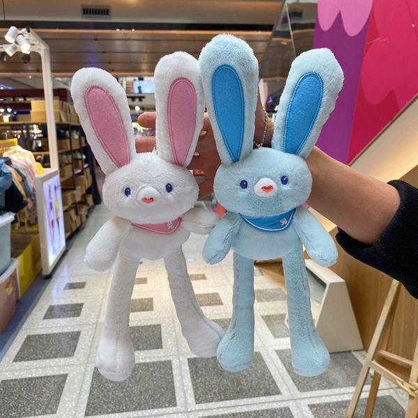 Bonecas de pelúcia longo coelho de pelúcia bicho de pelúcia puxar orelhas coelho brinquedo de cama de pelúcia boneca conforto bebê brinquedos para dormir para crianças presente de aniversário 230707