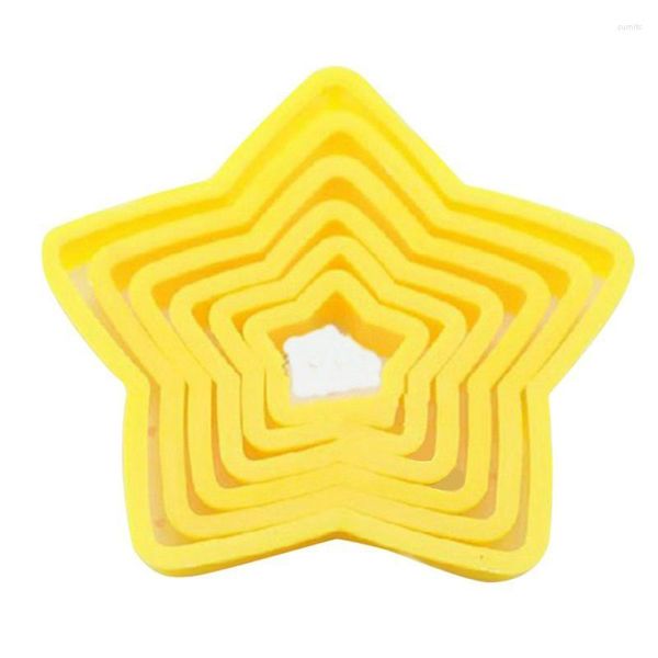 Moldes de cozimento 6 pçs/set cortador de biscoitos moldura prática fondant biscoitos molde de bolo DIY estrela fabricante de biscoitos de natal ferramentas de decoração