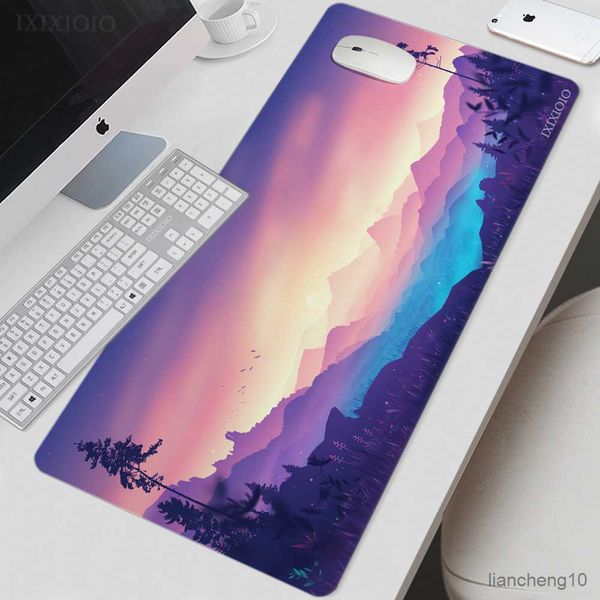 Mouse pads de pulso Deep Forest Mouse Pad Gamer XL Custom New Home Mousepad XXL Desk Soft Office Accessories Pad R230710