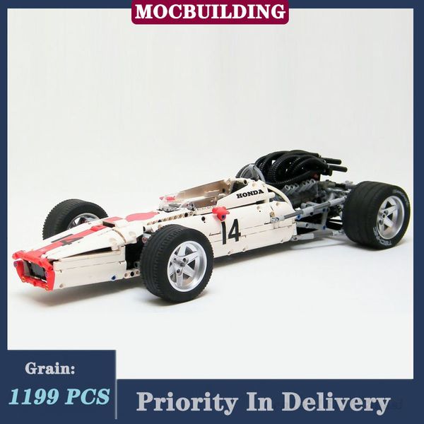 Блоки Moc Technology Racing Model Building Block Assembly City Formula Sports Car Boy Collection Toys Diy подарки 230710