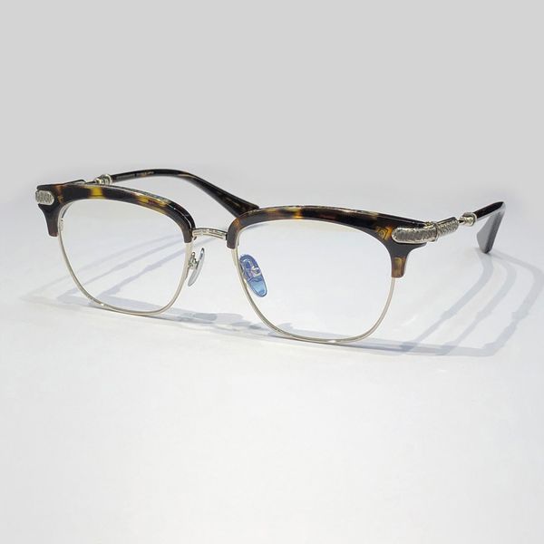 Montature per occhiali da vista quadrati da uomo Occhiali verticali Montature in metallo argento nero Montature per occhiali da vista Occhiali da vista con scatola