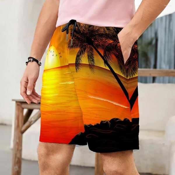 Herren-Shorts, Sommer-Strandhose für Jungen, 3D-Digitaldruck, Blumen-Urlaub, Drifting, Herren, Source Factory