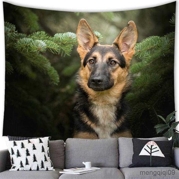 Arazzi German Dog Tapestry Wall Hanging Cute Dog Decor Decorazioni per la casa Sfondo Cane Arazzo Cani di taglia grande Amanti dei cani R230710