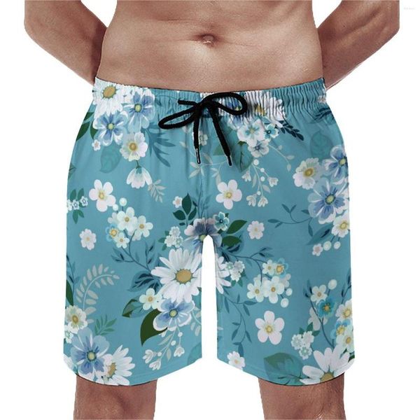 Pantaloncini da uomo Fashion Daisies Board Floral Daisy Pirnt Beach Pants Print Swim Trunks Taglie forti