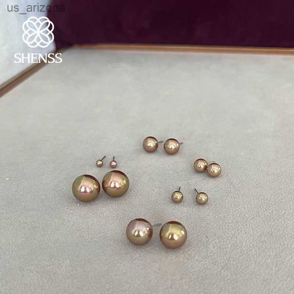 Shell Pearl Saplama Düğün Küpeleri 4mm-12mm Boyut 925 STERLING Gümüş Küpe Kadınlar Moda Klasik Stili L230620