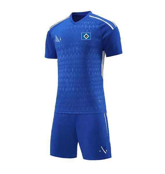 Hamburger SV Fatos de treino masculino adulto lazer esporte de manga curta roupas de treinamento ao ar livre jogging lazer camisa terno esportivo