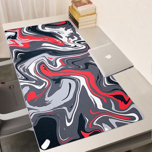 Модная мраморный искусство жидкость страта мыши PAD персонализированная ткань офис ковров коврик черный большой компьютерный стол резиновый муспад