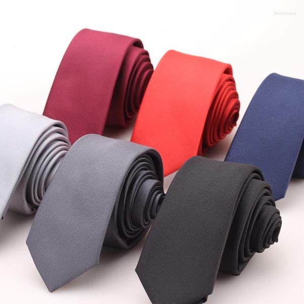 Yay Ties Linbaiway 5cm Sıska Boyun Erkekler Vetido Polyester Tie Gravata Elbise Siyah Kravat Neckwear Özel Logo