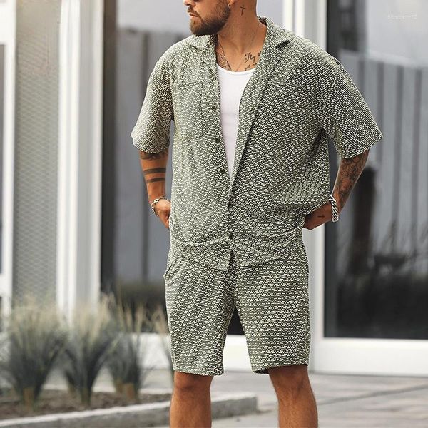 Tute da uomo Completi da uomo 2023 Tuta sportiva primaverile ed estiva Pantaloncini da camicia casual Set da due pezzi