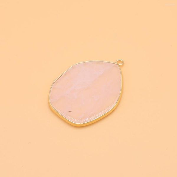 Подвесные ожерелья продукт натуральная нерегулярная форма полудрагоценные каменные розовые хрустальные агат DIY Ожерелье для колье подарка