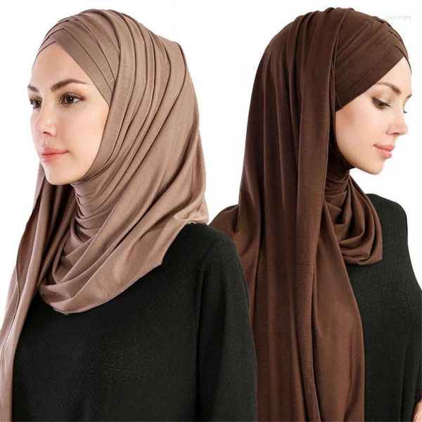 Roupas étnicas Muçulmanas Mulheres Cachecol Chapéu Hijab Islâmico Envoltório de Cabeça Boné Lenço de Cabeça Amira Cachecóis Turbante Árabe Queda de Cabelo Xaile Liso Completo