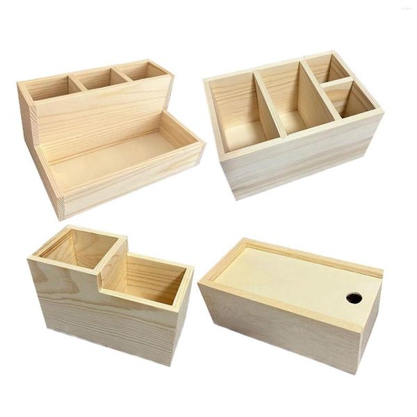 Aufbewahrungsboxen aus Holz, Make-up-Organizer, tragbarer Nagelbohrmaschinen-Bits-Halter, stilvoll, langlebig, für Salon, Desktop, Küche, Badezimmer, Schlafzimmer