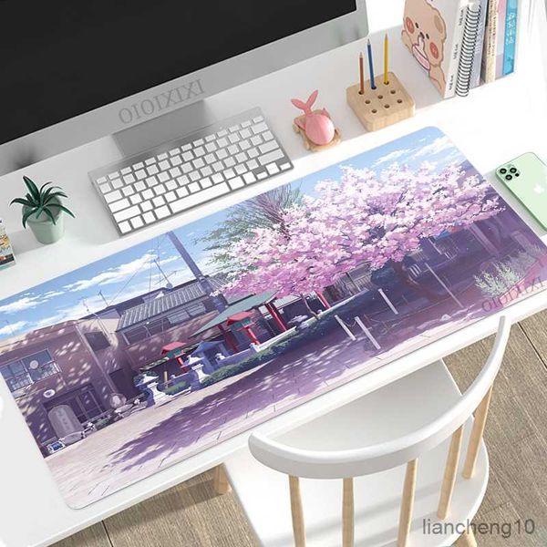 Mouse Pads de pulso Anime Street Mouse Pad Gaming XL Computador Grande Home Mousepad XXL teclado pad Soft Office Borracha Natural Laptop Mouse Mat R230710