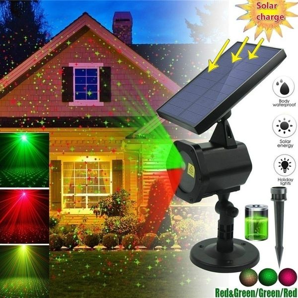 Decorações de jardim à prova d'água Projetor de luz solar a laser Luzes de natal dançando para férias paisagem boate 230707