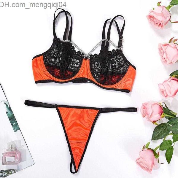 Conjuntos de sutiãs Conjuntos de sutiãs feminino sexy traje de cosplay conjunto de lingerie bonito rendas strappy camis e calcinha babydolls roupa de noite solitária z230710