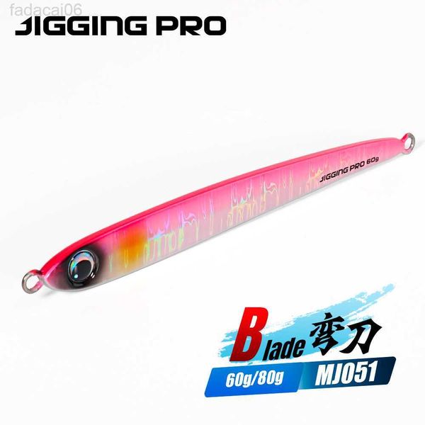 Приманки заманивает приживание Pro 60G 80G Blade Jig Jig Metal Jigs Fishing Lure Shore Оффшорная приманка Kingfish Amberjack HKD230710