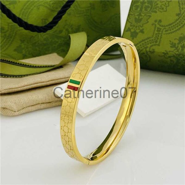 Bangle Europe America Fashion Style Bracelets Women Bangle Luxury Designer Jewelry 18k золота, покрытая из нержавеющей стали, любители свадьбы подарки подарки бнусные браслеты J230710