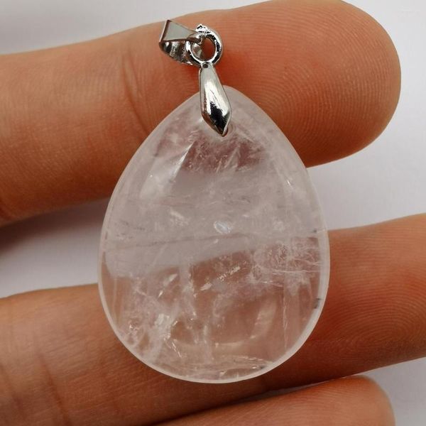 Подвесные ожерелья естественный прозрачный хрустальный камень слез в счастливых украшениях S404