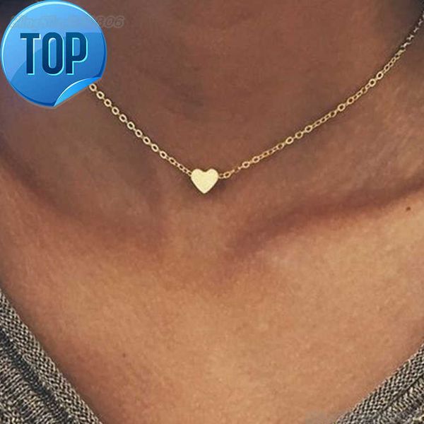 Collana con ciondolo a forma di cuore a forma di cuore per ragazza da donna con ciondolo a forma di cuore