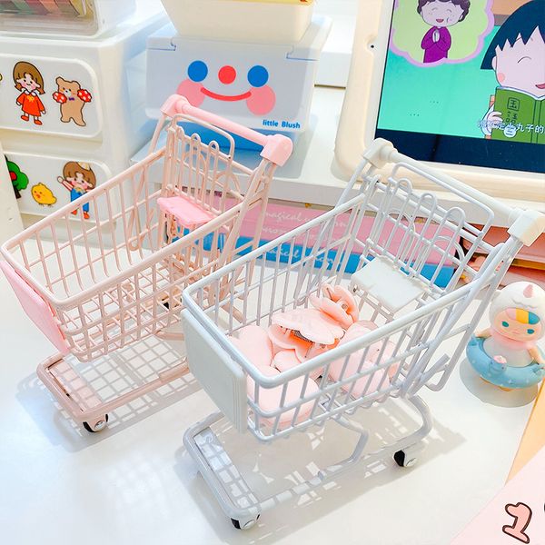 Cucine Gioca cibo Carino Mini Carrello spesa Supermercato Carretto a mano Stoccaggio Home Office Giocattolo per bambini Regalo Decor Giocattolo Meraviglioso per i bambini 230710